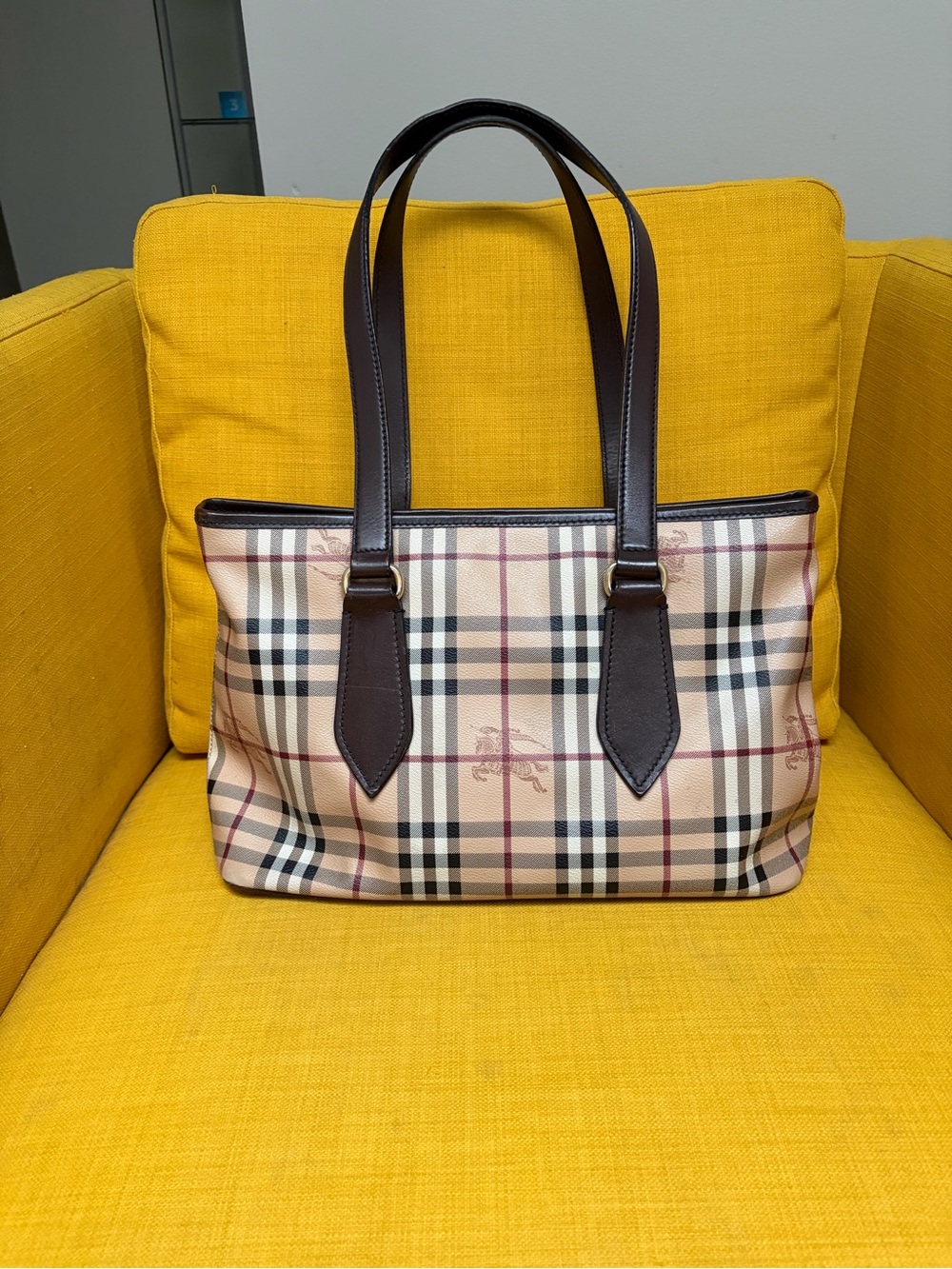GUC Burberry Haymarket Bag